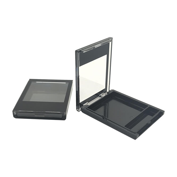 Y134各式中盘黑色迷你眼影盒 多种内盘可更换 带有刷槽 自定义颜色