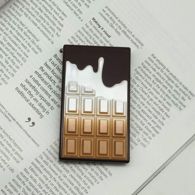 Y330甜心巧克力双色大容量眼影盘自定义装饰片