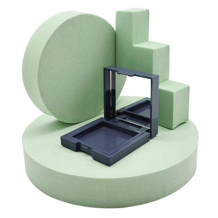 Y462多工艺方形单色眼影盒 首饰盒设计 小巧带镜