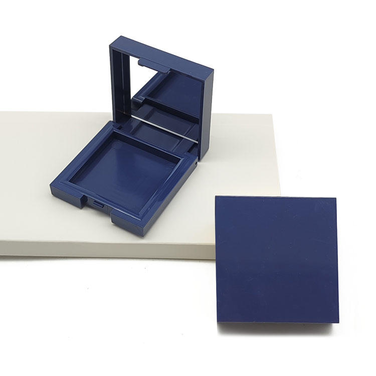 Y462多工艺方形单色眼影盒 首饰盒设计 小巧带镜